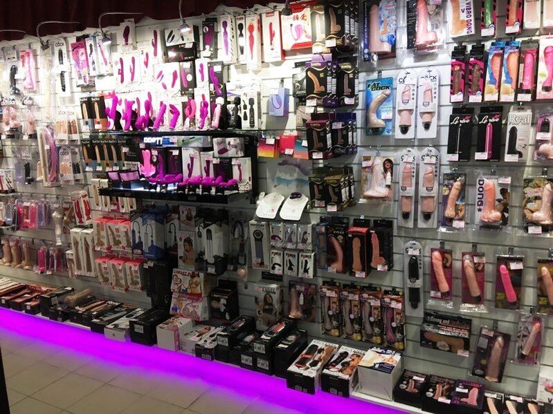 types of accessories for penis enlargement in a sex shop
